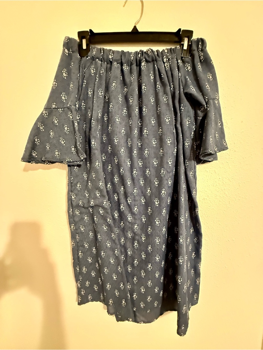 Love In Off the Shoulder Blue Floral Sundress